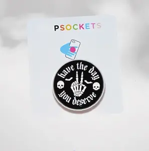 Have The Day You Deserve: Sparkly Black Resin Phone Grip, Trendy Phone Accessory, Perfect Gift For Her