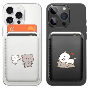 Love Bears Split Corn Mag Safe Wallet with Stand Magnetic Wallet for iPhone Leather Magsafe Card Holder Compatible with iPhone 16/15/14/13/12 series and MagSafe cases, 1 Slot Fit 3 Cards