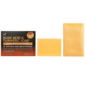 artnaturals Kojic Acid & Turmeric Bar Soap + African Net, For All Skin Types , 2 Bars, 5 oz (142 g) Each