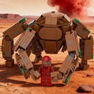 The Martian Rescue Plan Rocky Mech Building Block Set, Sci-Fi Spider Robot with Astronaut Minifigure, Collectible Puzzle Toy for Fans & Adults, MOC Compatible Bricks Assembly Model Gift