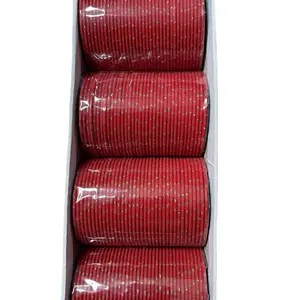 Set of 3 dozens metal dots bangles.