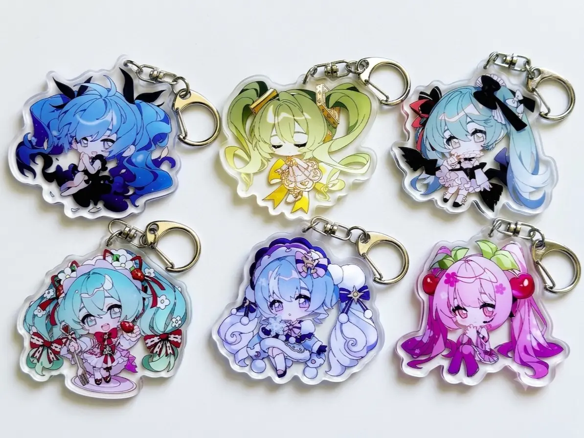 Hatsune Miku Acrylic Keychains Cute Chibi