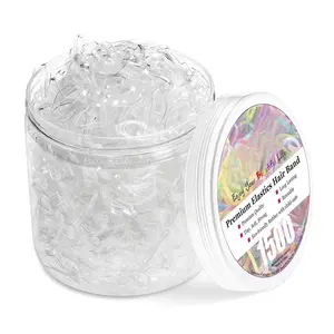 Clear Elastic Hair Rubber Bands, 1500pcs Mini Small Clear Ponytail Elastics Holders for Blond Kids Girls Hair No Crease Damage No Hurt 1 Inch TPU
