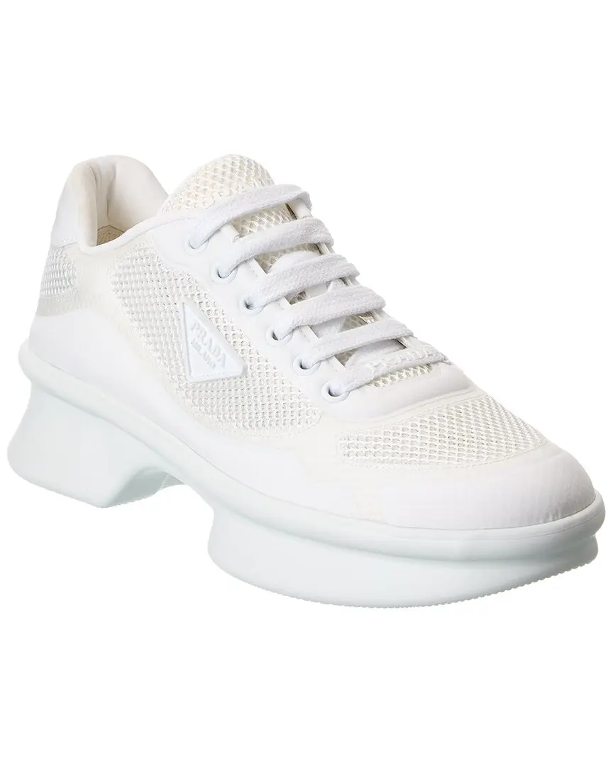Prada Mesh & Leather Sneaker