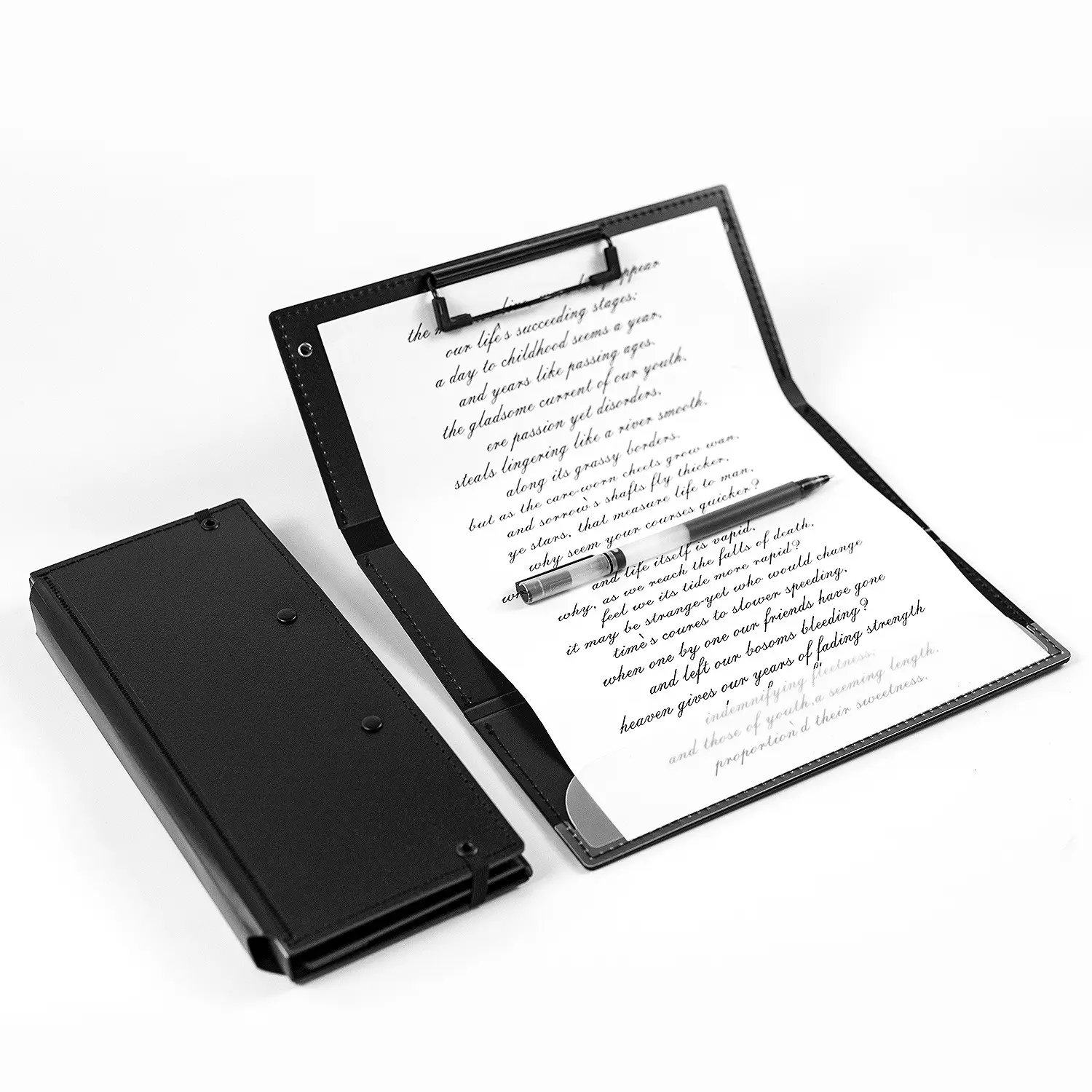 Portable Business Style 3-Fold Pocket File Folder, Plastic File Folders, Folders for Documents, Document Folder, File Storage Folder, Document Organizer, American Letter Board Clip, Suitable for Nurses, Medical, Meetings, Outdoors, Office Accessories