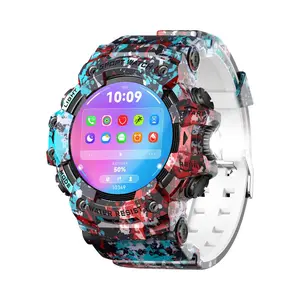 1.32 Inch Smart Watch Military with Flashlight Compass Ultimate Outdoor Smartwatch for Men Women Bluetooth Text Call Fitness Smartwatch 100+ Sports Modes Sleep Monitor for Iphone Android Phones IP68 Waterproof