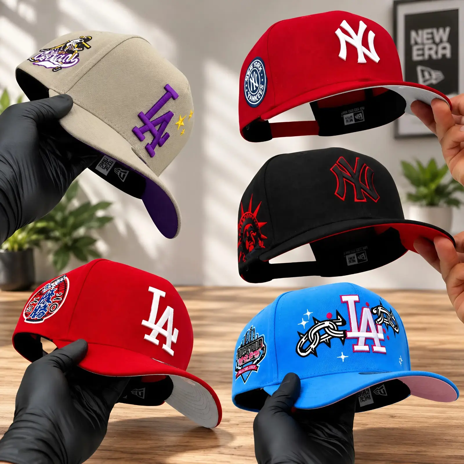 New Era MLB NY Yankees LA Dodgers 9FORTY 59FIFTY Baseball Hat – Fitted Snapback Cap for Men Women, Unisex Streetwear Sombrero, Adjustable Trucker Style, Premium Urban Fashion, Retro Vintage Sport Look, USA 2026 TikTok Trend