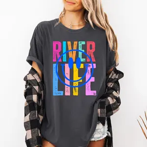 River Life, Float, Summer, River Rat, Retro, Comfort Colors T-Shirt, Women's Comfort Colors Tee