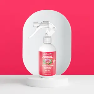 Locsanity Rosewater and Peppermint Rolling, Moisturizing, Tightening Spray Mist w/ Black Hawaiian Sea Salt Coconut Daily