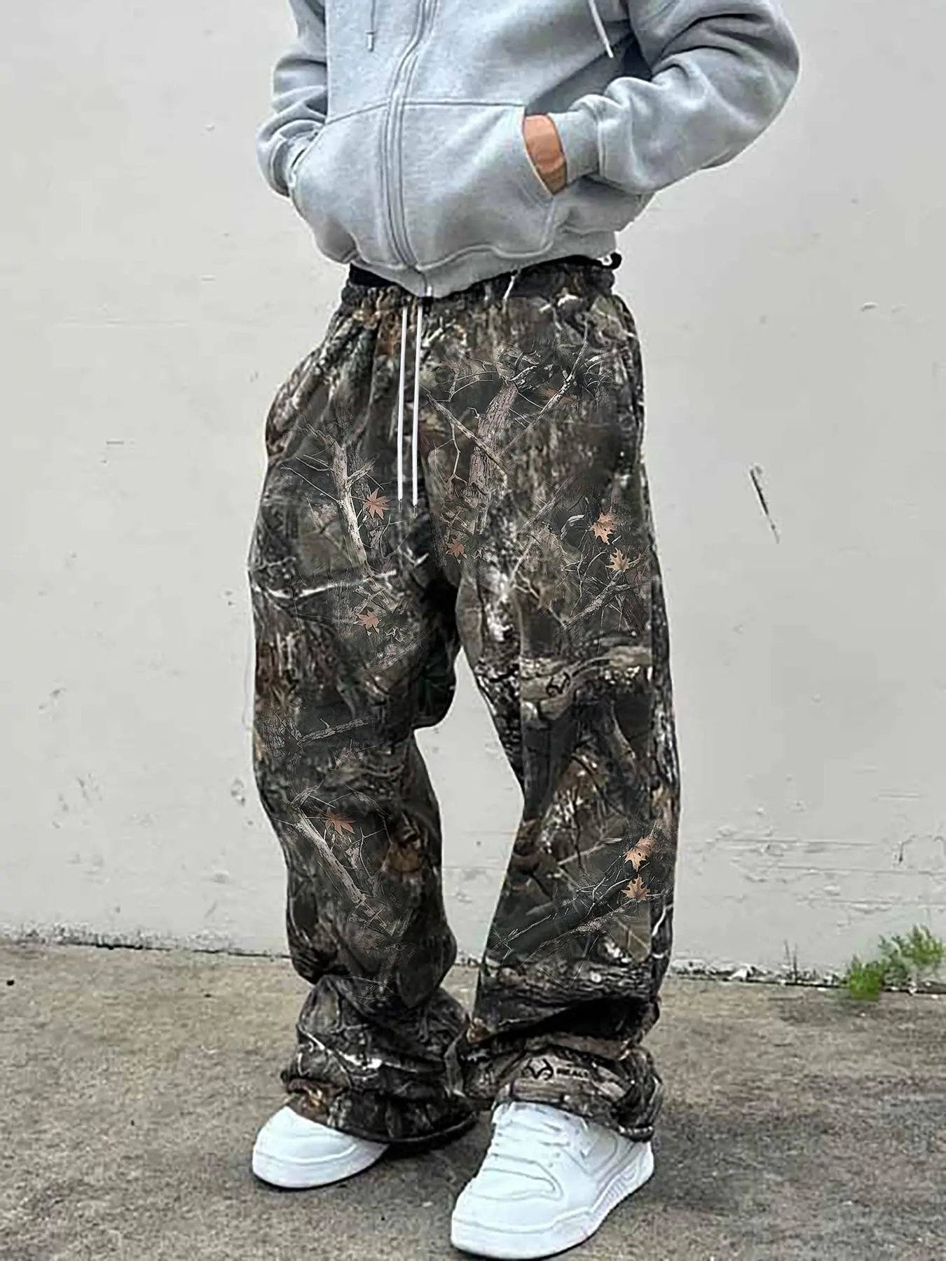 Men's Camo Print Pants, Street Fashion Casual Loose Trousers, Baggy Jogging Pants for Daily Wear, Men's Bottoms for Summer