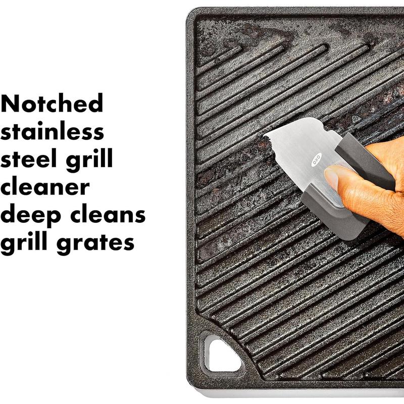 Outdoor kitchen 3in1 squeegee and scraperredgrey