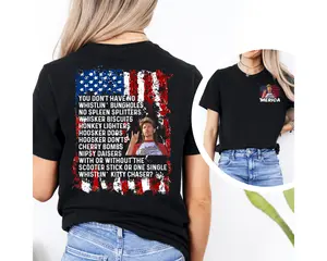 Joe Dirte 'Merica Patriotic Graphic T-Shirt | Funny 4th of July Shirt | USA Flag Back Print | Adult Unisex Tee | Independence Day Shirt