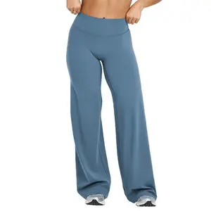 NCLAGEN Yoga Pants GYM Naked Feel Straight-Leg Pants Ultra Soft Butter Fabric Women's Mid-Waist Pilates Running Sport Trousers