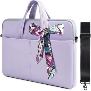 17-17.3 Inch Laptop Shoulder Sleeve Bag Women Ladies Briefcase for Acer Predator 17, HP Envy 17/Pavilion 17, Dell Inspiron 17/ G3 G7 17.3, Lenovo L340 17.3, ASUS ROG, MSI GS75 GF75 17.3 Case, Purple