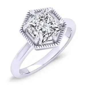 Aspen - Princess Moissanite Engagement Ring