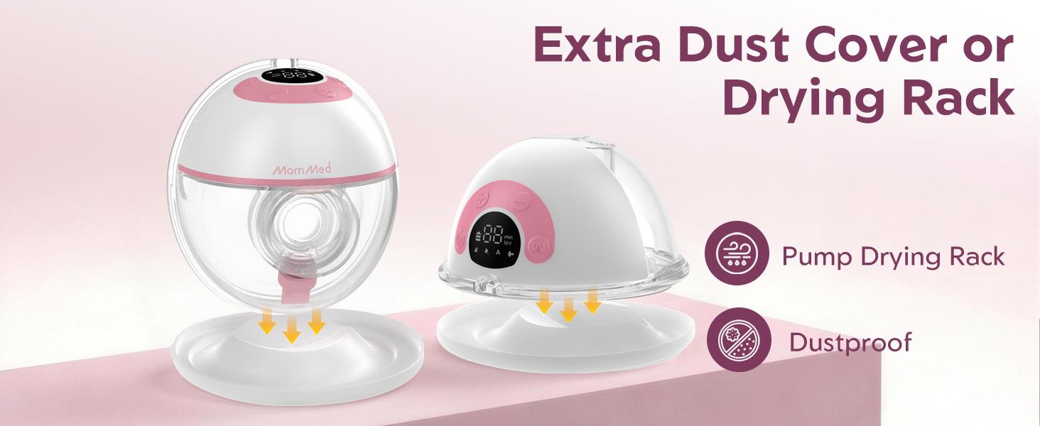 MomMed  M21 Luma Built-In Night Light Breastfeeding Pump, Upgraded Hands-Free Wearable Breast Pump, 150ml Nursing Cup With 17/19/21/24mm Flange Insert, 4 Modes & 12 Suction Levels,  27mm Portable Electric Pump