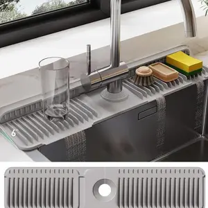 Silicone Dish Drainer Mat, 1pc Foldable Heat-resistant Pot Holder Pad, Multipurpose Draining Board for Dishes and Utensils, Tableware, Kitchen Coasters, Home, Kitchenware