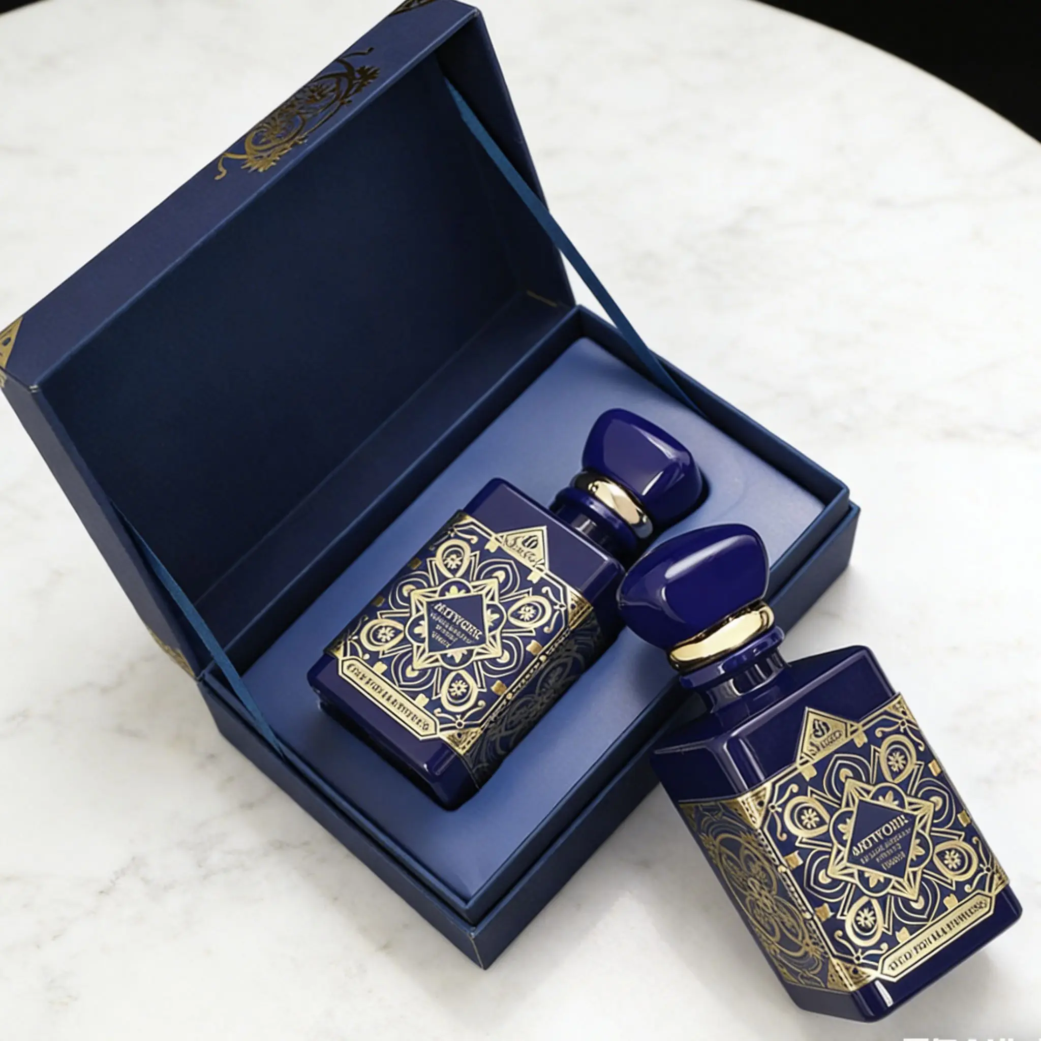 Unisex Arabian Fragrance Set with Oud, 2-Bottle Elegant Perfume Gift Box, Exquisite Fragrances with an Aromatic Woody Scent