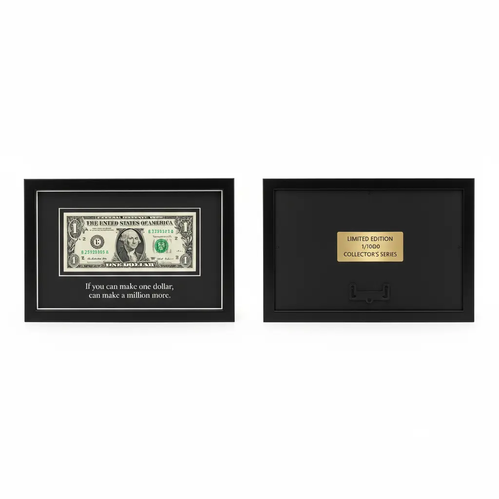 Limited Edition 1/1000 – Motivational Dollar Frame | Collector’s Wall Art for Office & Home