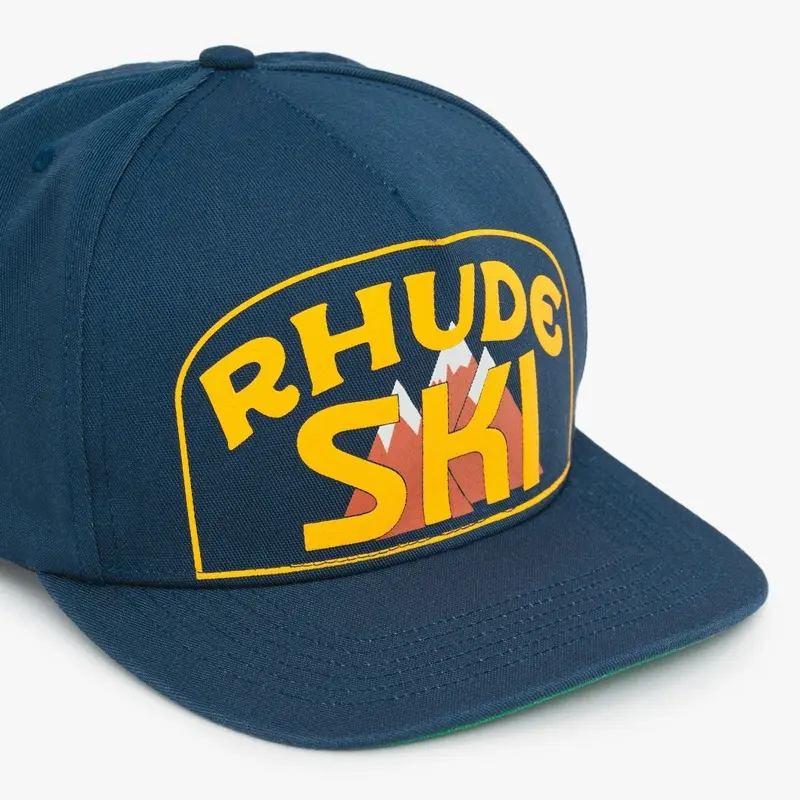 Rhude Ski Snapback Hat, Stylish Outdoor Winter Headwear for Cold-Weather Activities