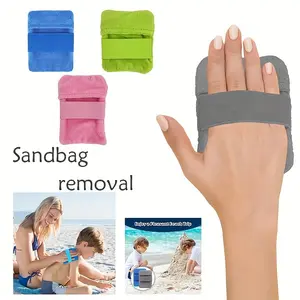 Summer Beach Sand Remover, Vacation Beach Sand Bag, Outdoor Sand Cleaning Gloves, Sand Brush Set (4 Colors Available)