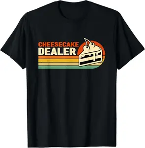 100% Cotton Cheesecake Dealer Retro Sweets Goodies Desserts Cheesecake T-Shirt