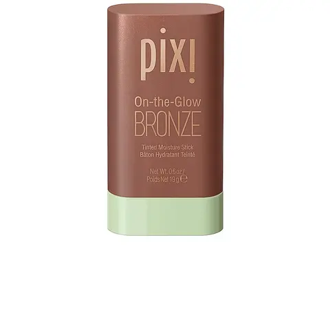 Pixi On-the-Glow Bronze Bronzer - BeachGlow Shade, 0.6oz Hydrating Moisturizer-Infused Formula, Antioxidant Protection, Blends Effortlessly for Radiant Cheeks/Lips Makeup Products