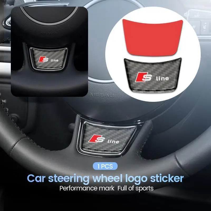 Auto Steering Wheel Sticker for Audi S Line A1 A3 A4 A6 A7 Q3 Q5 Q7 RS3 RS4 RS5 S3 S4 S5 S7 Accessories Car Styling