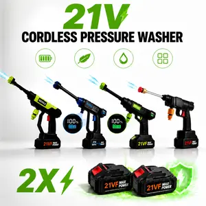 【SummerVibes】SEEVOLX Upgraded Cordless Pressure Washer, Dual Battery Long Runtime, 30-Level Adjustable Pressure with Digital Display, Portable Rechargeable Car Washer, 6-in-1 Nozzle, Lightweight for Car, Patio & Driveway Cleaning