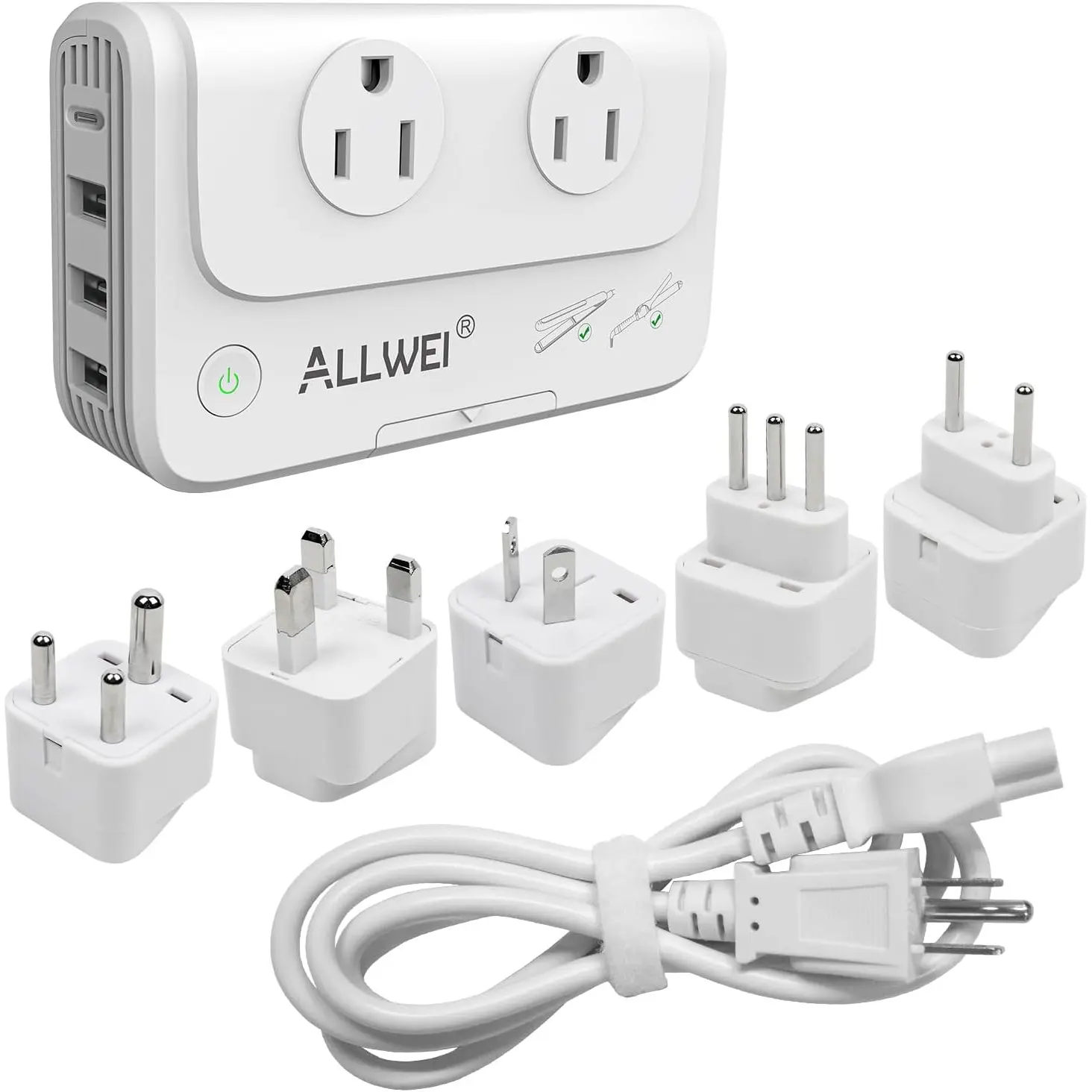 International Travel Adapter 220V to 110V Power Voltage Converter