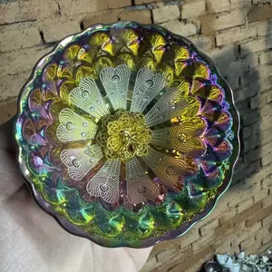 Color-Changing Iridescent Peacock Teacup with Unique Peacock Design