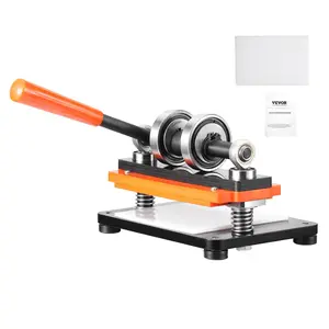 【Summervibes】VEVOR Leather Cutting Machine, 7.1 x 3.9 in Embossing Plate Manual Die Cutter, 0.47 in Pressure Stroke Dual Guide Shafts Die Cut Machine, Leather Embossing Machine for Various of Materials