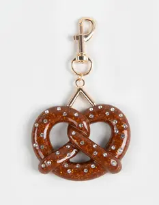 FULL TILT  Womens Pretzel Bag Charm, Brown Gold