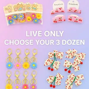 3dz ONLY LIVE Variety Accessories Set CHOOSE YOUR 3 DOZENS MIX AND MATCH Assorted Designs Selections Done Live Bead Assortment Beaded Jewelry