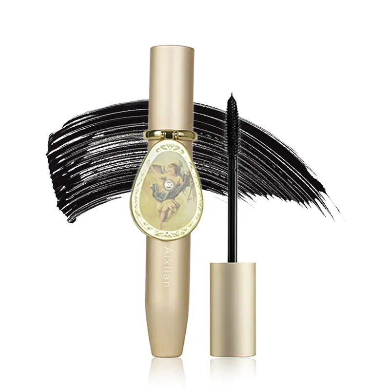 AX AIXILAN Mirror Mascara, 4D Silk Fiber Waterproof Formula for Instant Volume and Length, Buildable 24-Hour Longwear Makeup, Mascara Volume And Length, Water Proof