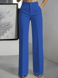 Women's New High Waist Drape Straight Leg Simple Suit Pants, Chic Elegant Business Casual Wear, Comfortable and Stylish Design
