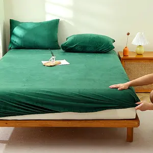 Solid Color Mattress Cover Set, 2/3 Counts/set Including 1 Mattress Cover & 1/2 Pillowcase, Soft Comfortable Bedding Set for Home Bedroom, Bed Sheet Set