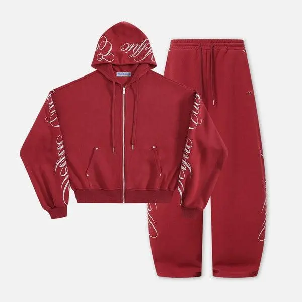 Aelfric Eden Unisex 2-Piece Matching Sets - Boxy Graphic Zip-Up Hoodie & Drawstring Waist Sweatpants, Streetwear Embroidery Hoodies Aelfric Eden Unisex 2-Piece Matching Sets - Boxy Graphic Zip-Up Hoodie & Drawstring Waist Sweatpants, Streetwear Embroidery Hoodies