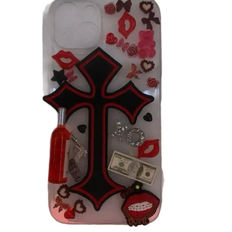 Red and Black Junk Case Making Kit with Unique Design Elements and Accessories