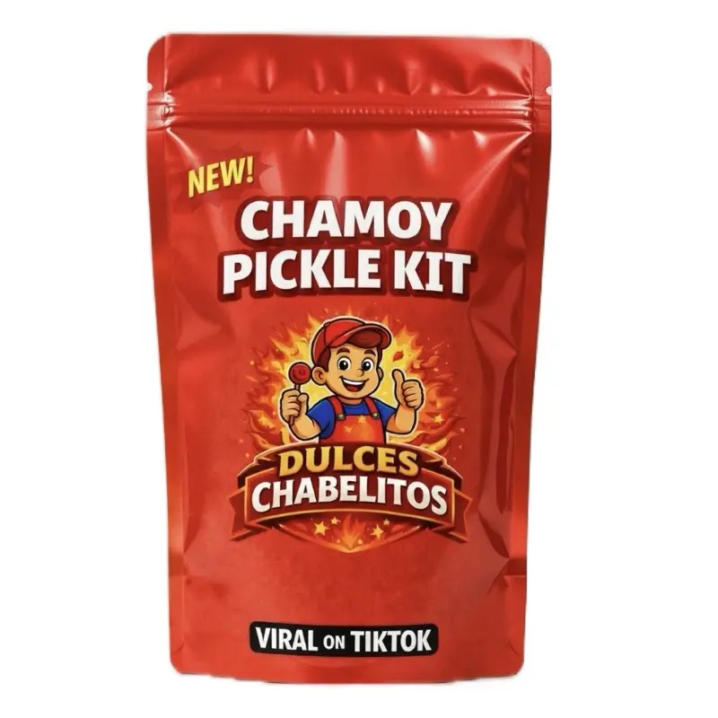 Big Tex Pickle Kits - Chamoy, Sandia, Cherry, Spicy Chamoy, Sour & Jalapeño Flavors - Snack Pack - Pickle Kit