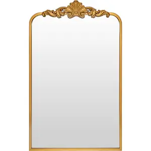 Wall Mirror, Traditional Vintage Baroque Mirror, Gold Framed Mirror for Bathroom, Entryway, Living Room, Hallway, 19” x 30.5”