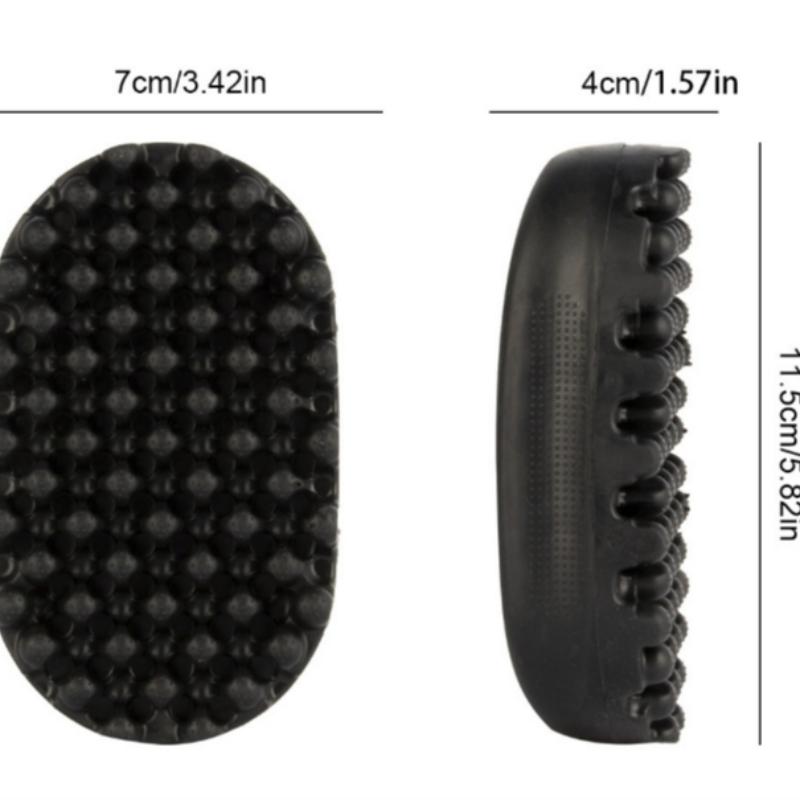 Ergonomic Rubber Bristle Curling Brush Comb, Curl Defining Brush, Perfect for Thick Waves, Portable Design for Salon & Home Use, Ideal Hair Styling Tool