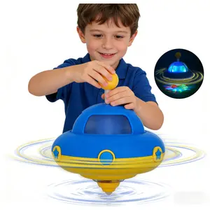 Luminous rotating gyro,Light Up Spining Top Toy with Flashing Lights, Learning and Sensory Toys for Toddlers, Fidget Toys for Adult and Kids, Birthday Party Favors Toys for 3 4 5 6 7 8 9 10 Year Old Boys Girls