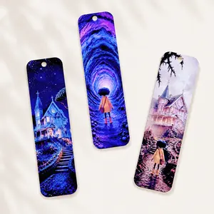 Coraline-Inspired Reading Bookmarks - Set of 3 | 2"x7.5" Matte Cardstock, Tassels Included