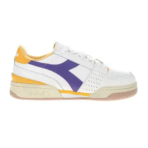 diadora Mens Davis Leather Lace Up Sneakers Shoes Casual - White