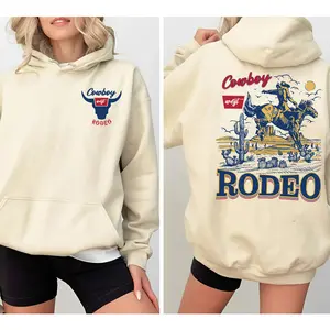 Cowboy Rodeo Vintage Graphic T-Shirt Sweatshirt Hoodie, Retro Cowboy Shirt, Vintage Washed Hoodie, Graphic Tees