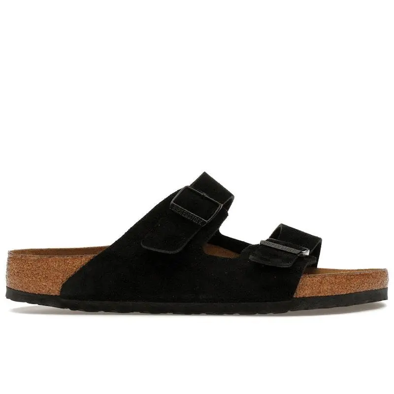 Birkenstock Men's Arizona Soft Footbed Suede Black, from StockX