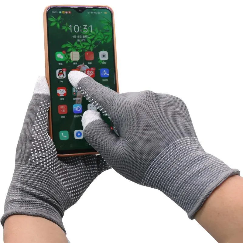 12 Pairs Outdoor Fingertip Grip Gloves, Non-Slip Touchscreen Design for Cycling, Ideal for Delivery Services and Fishing, Fishing Accessory