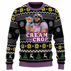 Macho Man The Cream of the Crop Pro Wrestling v3 Ugly Christmas Sweater