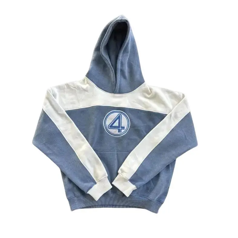 NEW(New)Fantastic Four Hoodie (Fantastic 4) Men's Contrasting colors Polyester Pullover Sweaters Tops with Kanga Pocket - Menswear, Cotton Hem Long Long Sleeves Sleeves(Sheets)